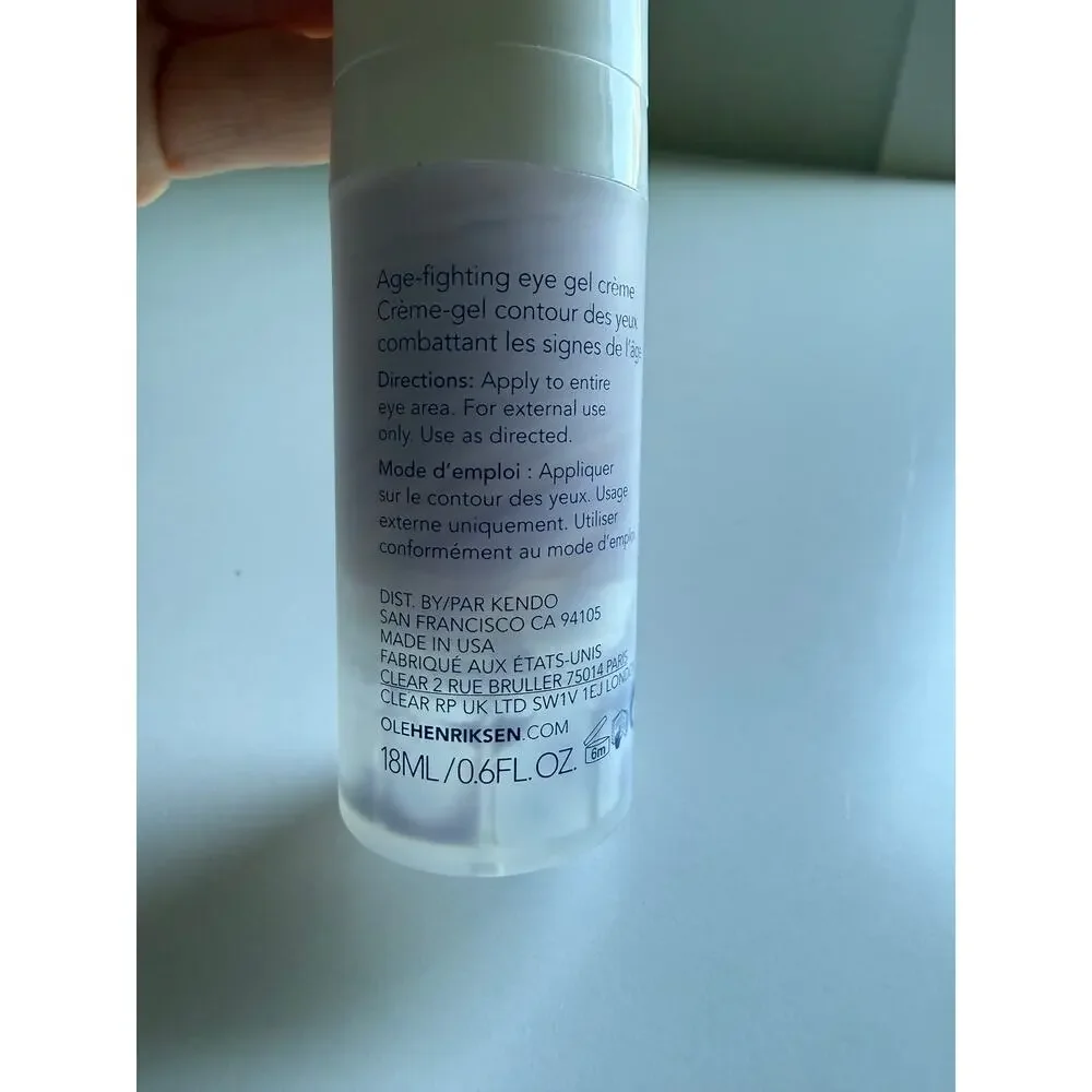 $52 New OLEHENRIKSEN Wrinkle Blur Bakuchiol Eye Gel Crème 18ml Full Size